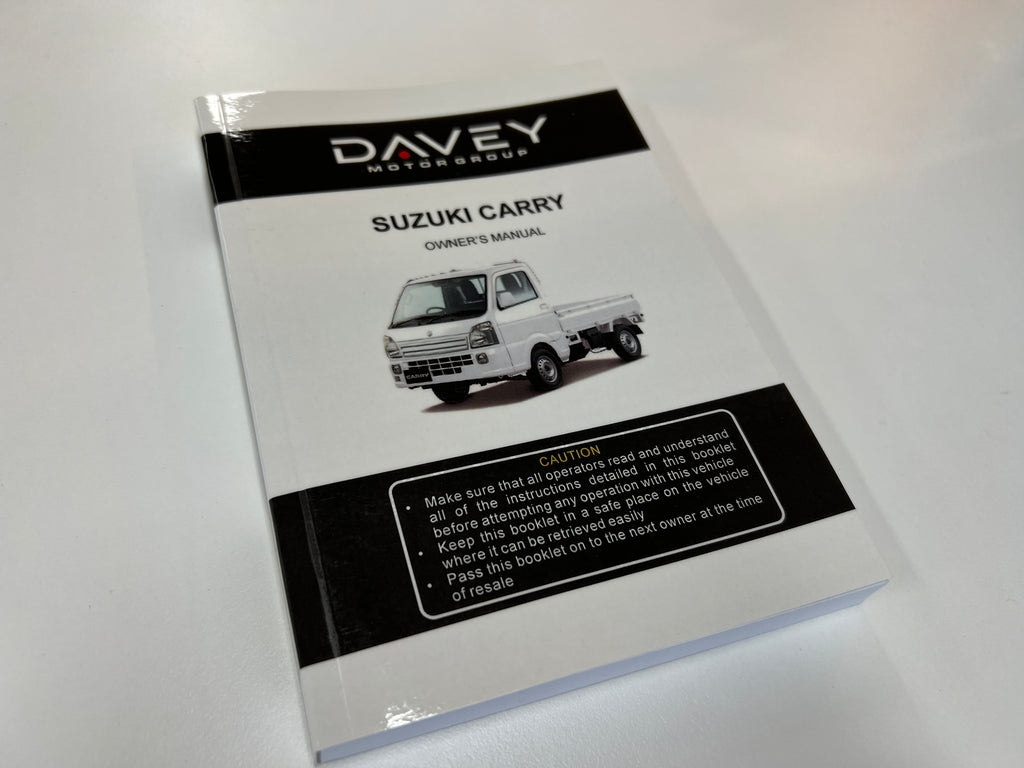 Suzuki Carry Truck Owner's Manual - DA16T Series — Minitrucks.net