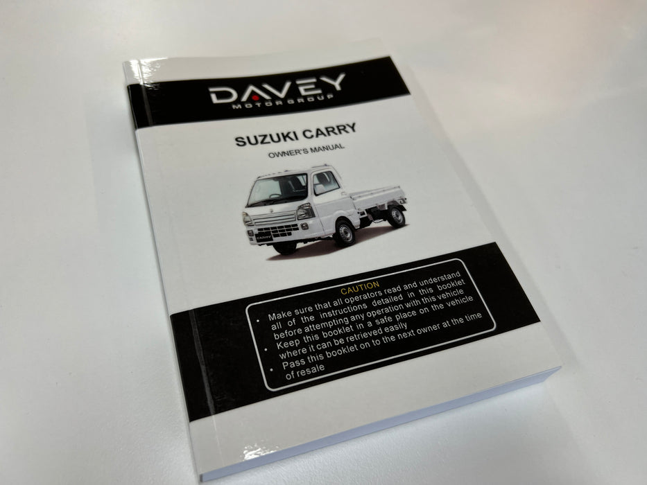 Suzuki Carry Truck Owner's Manual - DA16T Series