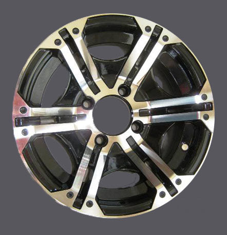 Black & Machined Aluminum Wheel [1 set of 4]